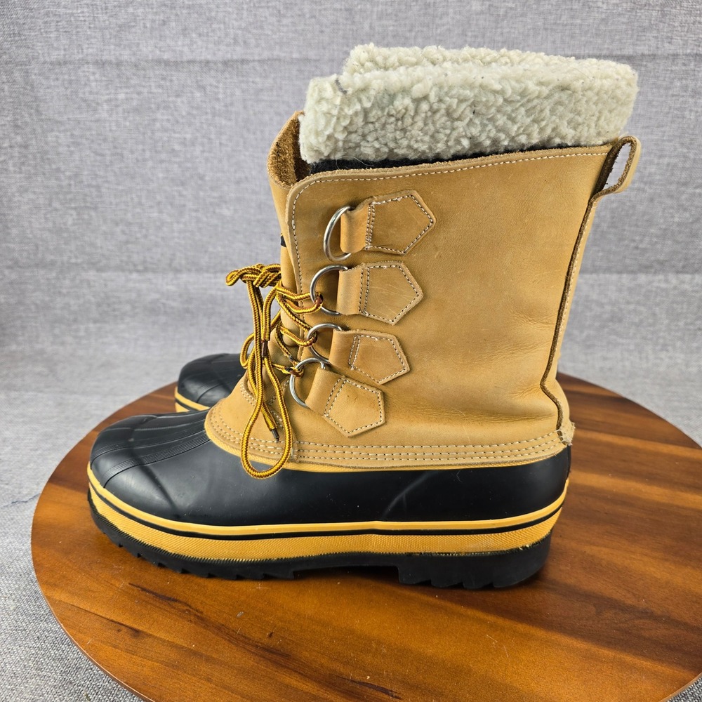 Western Chief Mens Tan Black Steel Shank Insulated Winter Snow Duck Boots Sz 10 - Picture 2 of 14